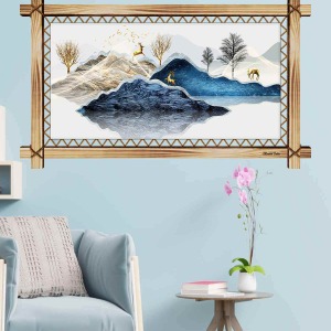 MODA GEYİKLER VE KIŞ RUSTİK  TABLO
