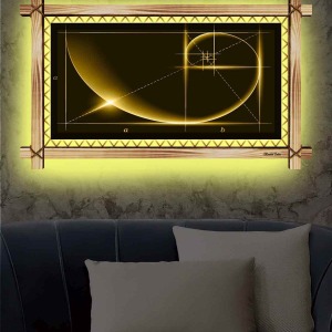MODERN GOLD ALTIN ORAN RUSTİK LEDLİ TABLO