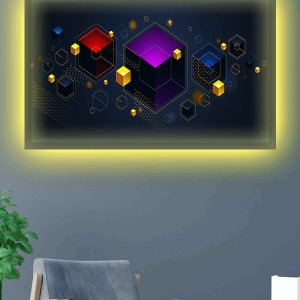 MODERN YAPAY ZEKA LEDLİ KANVAS TABLO