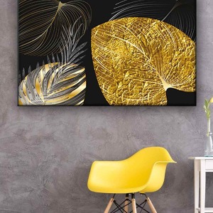 SİYAH VE GOLD BÜYÜLEYİCİ KANVAS TABLO