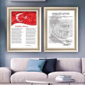 İSTİKLAL MARŞI VE GENÇLİĞE HİTABE İKİLİ TABLO