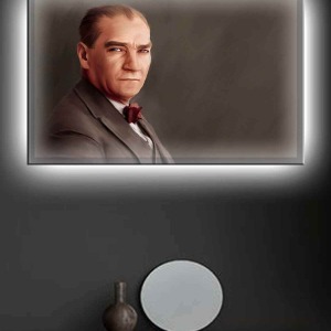 DEKORATİF ATATÜRK LEDLİ KANVAS TABLO