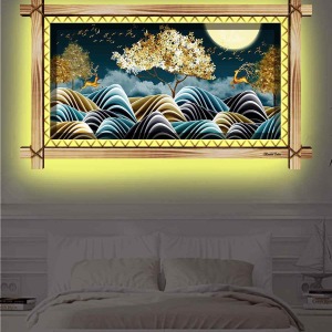 FENOMEN SANATSAL RUSTİK LEDLİ TABLO