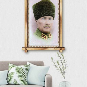 ULU ÖNDER ATATÜRK RUSTİK  TABLO