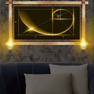 MODERN GOLD ALTIN ORAN RUSTİK LAMBALI TABLO