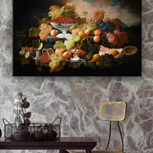 PASTEL RENKLİ MEYVELER KANVAS TABLO