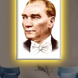SOYUT ATATÜRK LEDLİ KANVAS TABLO