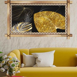SİYAH VE GOLD BÜYÜLEYİCİ RUSTİK  TABLO