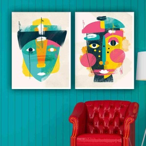 SÜRREAL SANAT ESERİ İKİLİ TABLO