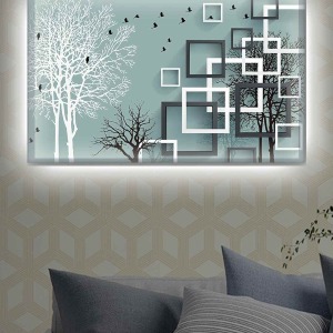 MODERN YAPAY ZEKA LEDLİ KANVAS TABLO
