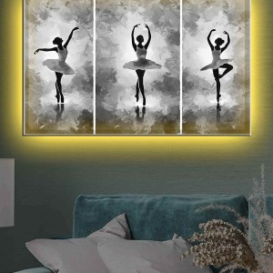 BALERİNLER  LEDLİ KANVAS TABLO