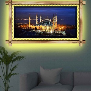 İSTANBUL CAMİİ RUSTİK LEDLİ TABLO