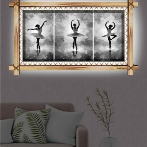 BALERİNLER  RUSTİK LEDLİ TABLO