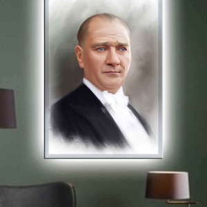 MUSTAFA KEMAL ATATÜRK LEDLİ KANVAS TABLO