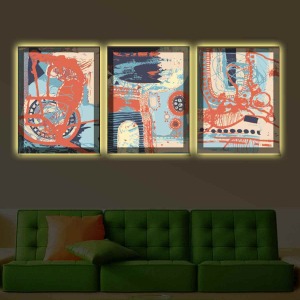 LÜKS SALON SETİ 3LÜ KANVAS TABLO