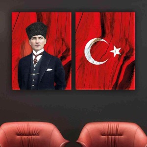 EN GÜZEL ATATÜRK VE BAYRAK İKİLİ TABLO