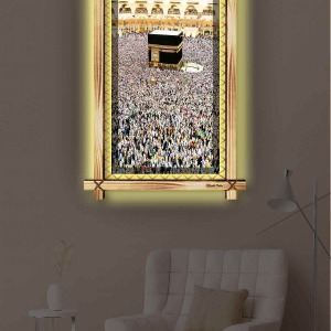 KABE İ MUAZZAMA RUSTİK LEDLİ TABLO