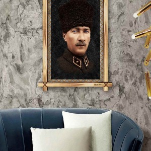 SANATSAL ATATÜRK  RUSTİK  TABLO