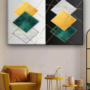 MODERN RENKLİ KARELER KANVAS TABLO