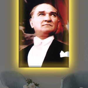 EN GÜZEL ATATÜRK LEDLİ KANVAS TABLO