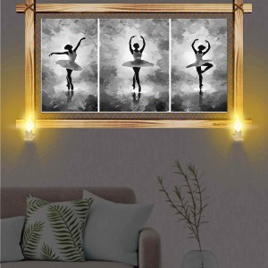 BALERİNLER  RUSTİK LAMBALI TABLO