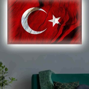 AL BAYRAK LEDLİ KANVAS TABLO