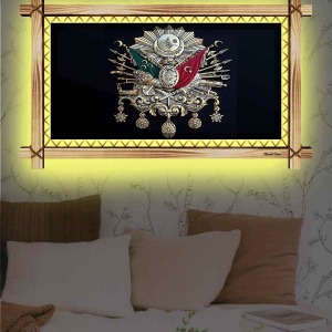 ZARİFOSMANLI TUĞRASI RUSTİK LEDLİ TABLO